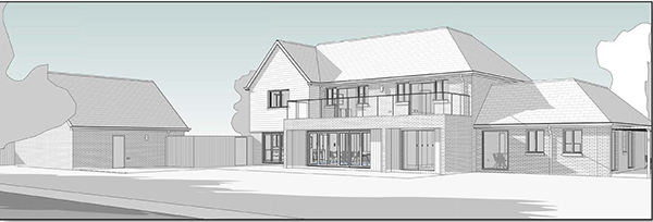 Lot: 46 - SITE WITH PLANNING FOR A FIVE-BEDROOM HOUSE WITH ANNEXE SET IN 0.4 ACRES -